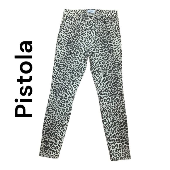 Pistola womens 27 skinny jeans leopard print animal hot denim stitch fix basic c - Picture 1 of 9